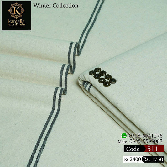 Kamalia Luxury Khaddar Handmade – White