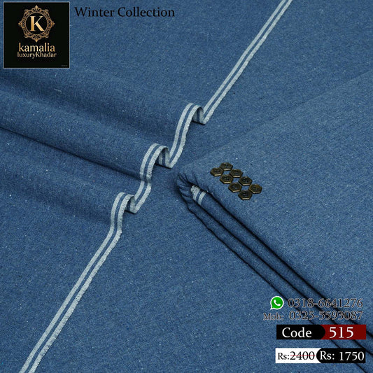 Kamalia Luxury Khaddar Handmade – Dark Blue